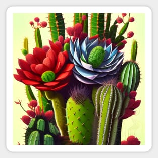 Flowering Cacti Sticker